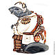 Керамическая статуэтка "Крыса пират". Статуэтки. Высокая мода в мире керамики (zora-style). Интернет-магазин Ярмарка Мастеров.  Фото №2