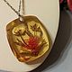 Винтаж: Кулон  -Цветы .Инталия .Люцит . Кулоны винтажные. Bijoux vintage. Интернет-магазин Ярмарка Мастеров.  Фото №2