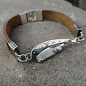 Украшения handmade. Livemaster - original item Men`s Leather Razor Bracelet. Handmade.