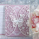 Wedding invitations 'Pink powder and butterflies', Invitations, Moscow,  Фото №1