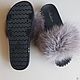 Flip flops with fur of Fox street. Flip flops. Warm gift. Online shopping on My Livemaster.  Фото №2