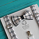 Черно белая бабочка галстук в шотландскую клетку купить в комплекте с подтяжками в интернет магазине в Москве