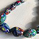 Flower meadow beads, Murano, Italy, Vintage necklace, Arnhem,  Фото №1
