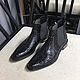 Chelsea crocodile leather ankle boots, premium, in black. Chelsea boots. SHOES&BAGS. Online shopping on My Livemaster.  Фото №2