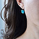 Серебряные серьги с бирюзой. Серьги классические. WITHLOVE.GIFT ●украшения●. Ярмарка Мастеров.  Фото №5
