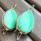 Серьги с я Хризопразом в мельхиоре. Серьги классические. Jeweller -Danil. Ярмарка Мастеров.  Фото №5