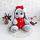 Order  New Year's Bunny Mi. KnitOK. Livemaster. . Amigurumi dolls and toys Фото №3