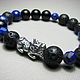 Bracelet with lapis lazuli, lava and agate with piao ' Wealth'. Bead bracelet. Beautiful gifts for the good people (Alura-lights). My Livemaster. Фото №6