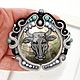 Order Brooch Bull 2. Gift Calf. Drawing in the form of a Bull on a lacquer miniature. VeninnaS. Livemaster. . Brooches Фото №3