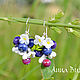 earrings:' Blueberries with lilac', Earrings, Minsk,  Фото №1