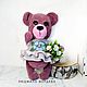 Teddy bear, teddy bear in a dress, Stuffed Toys, Segezha,  Фото №1