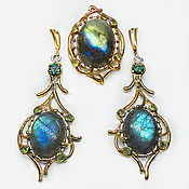 925 silver earrings with natural turquoise cabochons and gems