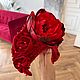 Кокошник «Red Flower». Диадемы. KUDESNITSA Designer Accessories. Интернет-магазин Ярмарка Мастеров.  Фото №2