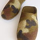 Felted Slippers for men.Color - camouflage.Size 43.
