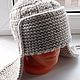  бежевая  из толстой шерсти 56-58. Шапка-ушанка. AccessoriesWool мягко и комфортно. Ярмарка Мастеров.  Фото №7