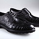 Броги - дерби из натуральной кожи крокодила IMA7016B4. Дерби. CrocShop товары из экзотической кожи. Ярмарка Мастеров.  Фото №9
