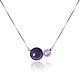 Necklace DUO natural amethyst decoration gift. Art.68, Necklace, Moscow,  Фото №1