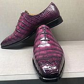 Обувь ручной работы handmade. Livemaster - original item Oxfords with brogue, crocodile leather, handmade, custom made.. Handmade.