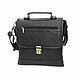 Men's bag: Men's leather black CREON Mod bag. C95-112, Men\'s bag, St. Petersburg,  Фото №1