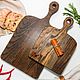 Заказать Набор прямоугольных досок с ручкой из дуба Арела и Мерна. woodenfood. Ярмарка Мастеров. . Разделочные доски Фото №3