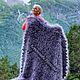 Платок  пуховый - плед - шаль " Сердечное тепло ". Платки. Наталья  Пуховая Мастерская (puhovyiy-master). Ярмарка Мастеров.  Фото №5