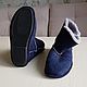 Homemade Ugg boots made of sheepskin blue. Ugg boots. Warm gift. Online shopping on My Livemaster.  Фото №2