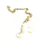 Украшения handmade. Livemaster - original item Coral pendant white, elegant pendant 