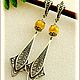 Earrings 'Russian spring' amber Melchior. Earrings. Frollena II. Natural Baltic amber. My Livemaster. Фото №6