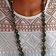 Long beads made of natural stones (zoisite, rhyolite). Necklace. Magic box. My Livemaster. Фото №4
