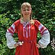 Order Russian linen dress Alyonushka, in the Slavic style. Kupava - ethno/boho. Livemaster. . Folk dresses Фото №3