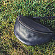 Fanny pack black leather. Waist Bag. G.L.A.D.. My Livemaster. Фото №6
