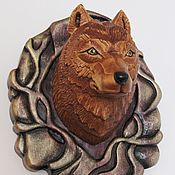 Для дома и интерьера handmade. Livemaster - original item Wolf Akella-wooden panel on the wall. Handmade.