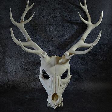 Маска Череп Оленя с подвижной челюстью – заказать на Ярмарке Мастеров ...