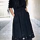 Boho Arabella dress made of cotton sewing summer black. Dresses. PolMary. My Livemaster. Фото №4
