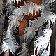 Order The rest! embroidery on mesh. White feathers in the night. MMonro (MMonro). Livemaster. . Fabric Фото №3
