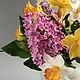 Сирень и нарциссы. Композиция из полимерной глины (холодный фарфор). Композиции. Lovely flower. Ярмарка Мастеров.  Фото №4