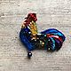 Brooch-pin Petya-Cockerel Brooch embroidered Gift to a woman, a girl. Brooches. biser-Mily. My Livemaster. Фото №5
