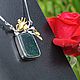 Кулон с опалом радужным австралийским, изумрудами и гранатом. Подвеска. Jewelry fashion. Ярмарка Мастеров.  Фото №5