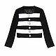 Size 44. Stylish black and white jacket made of thick knitwear, Jackets, Nelidovo,  Фото №1