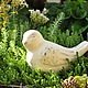 The bird made of concrete is large white with a scuffed Provence. Figurines. Decor concrete Azov Garden. My Livemaster. Фото №4