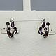 Silver earrings with natural garnets. Earrings. yakitoriya. Online shopping on My Livemaster.  Фото №2