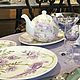 Painted porcelain chinoiserie table Set Lilac. Tea & Coffee Sets. ArtFlera (artflera). My Livemaster. Фото №5