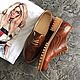 Women's Oxford shoes 'Inspektor' brown tinted, Oxfords, Moscow,  Фото №1