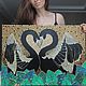 Панно-картина со стразами Черная любовь 50*70 см. Панно. Magicart-by-sandraeva. Ярмарка Мастеров.  Фото №8