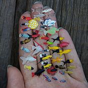 Куклы и игрушки handmade. Livemaster - original item Set of 45 miniature clay freshwater aquarium fish. Handmade.