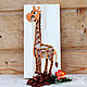 Order Jigsaw shape Sorter puzzle 'Giraffe Afrikanych'. terracotta. Wooden toys from grandfather Andrew. Livemaster. . Play sets Фото №3