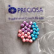 Материалы для творчества handmade. Livemaster - original item 30 PCs 4mm Beads mix Pastel Fire Polished Czech glass beads. Handmade.