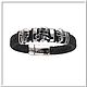Women's leather bracelet No. 4 accessories steel 316L, Regaliz bracelet, Pyatigorsk,  Фото №1