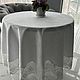 Linen tablecloth 'Snow-white jacquard' d. .180cm. Tablecloths. Linen fantasy. Online shopping on My Livemaster.  Фото №2