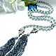 Sautoir with iolite and gray pearls. Necklace. Magical Beauty Gems. My Livemaster. Фото №4